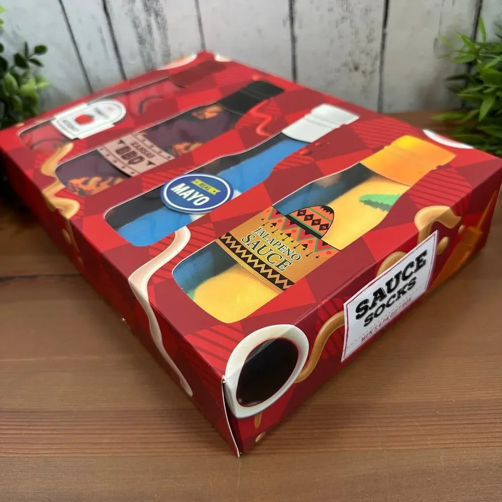 Orrsum Sock Company Men's 4 Pack Socks Sauce Gift Box